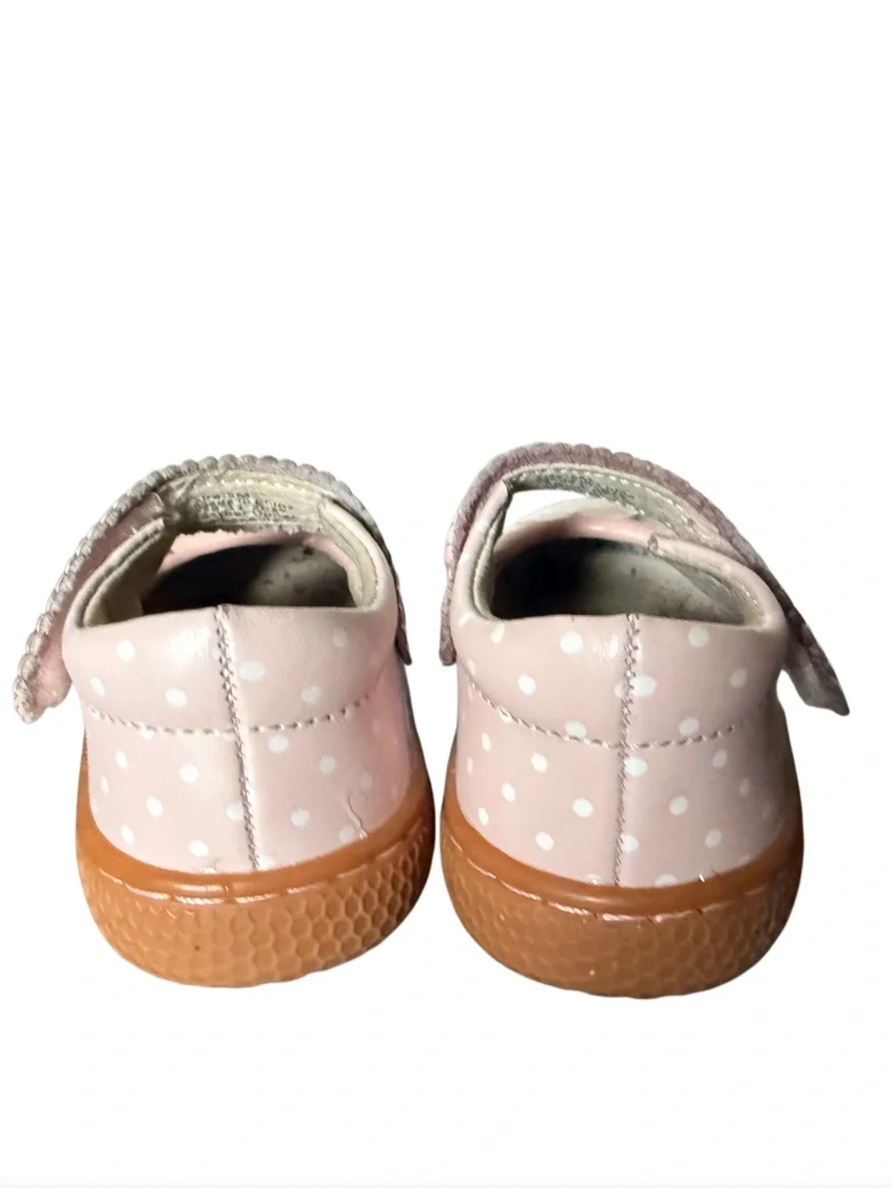 Livie & Luca Pink Polka Dot Leather Mary Janes-Size 5